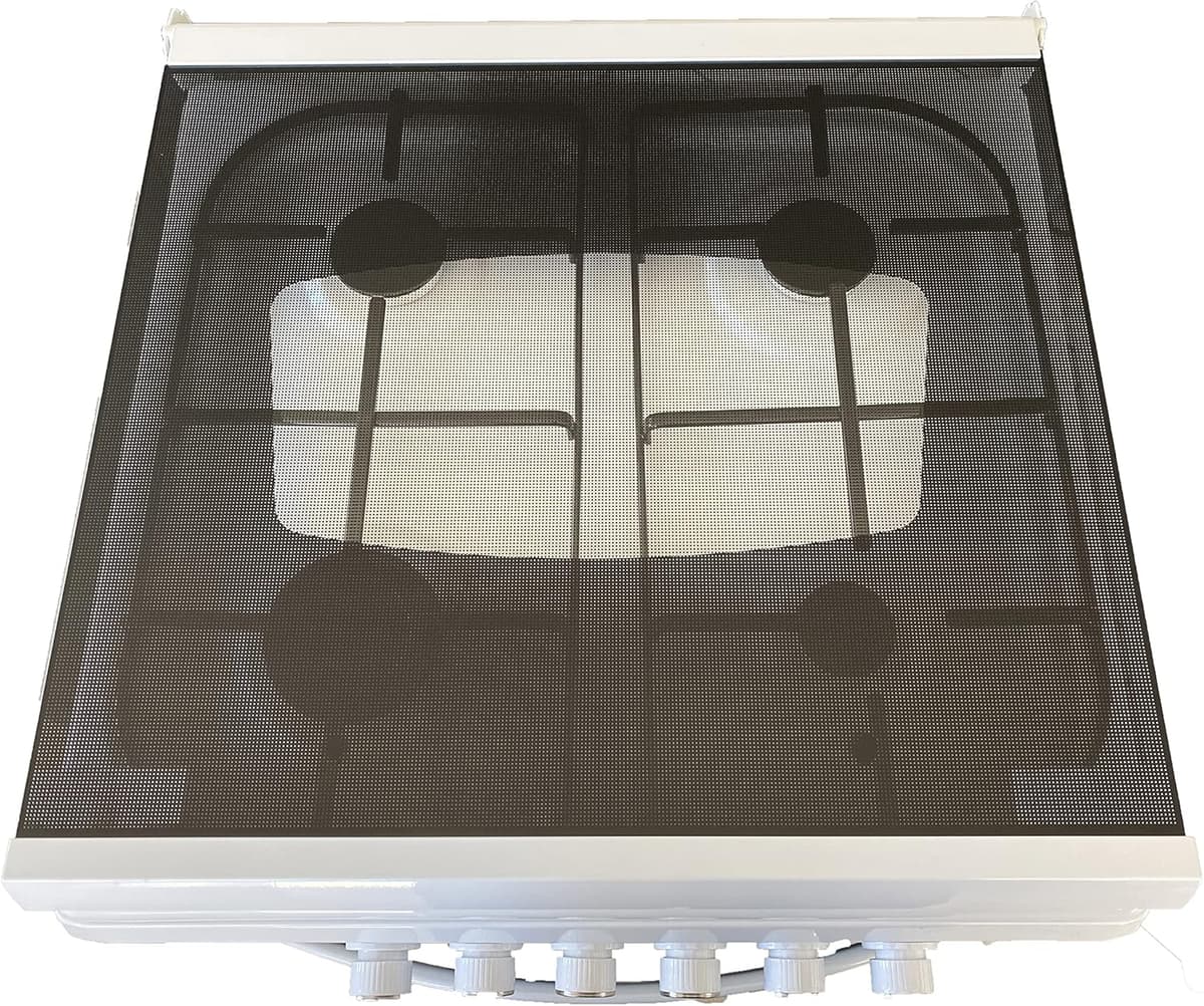 Cucina LAREL 4 Fuochi 50×50 Forno gas/grill Con coperchio Bianco L5005VB - 4