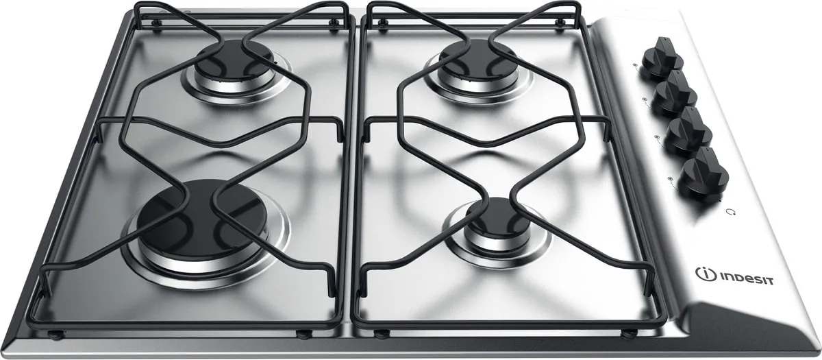 Piano Cottura INDESIT a Gas 60 cm Colore Inox PAA 642 IX/I WE1 - 2