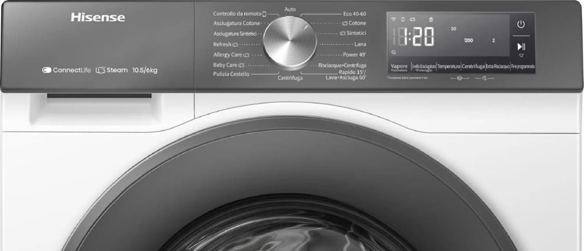 Lavasciuga HISENSE Lav.10,5 KG Asc. 6 KG Classe D 1400 giri WD3S1043BW7 - 4