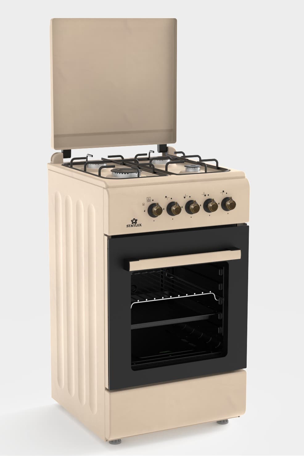 Cucina STAYLUX 4 Fuochi Forno a gas 50x50 cm Beige 55 G40F BEIGE