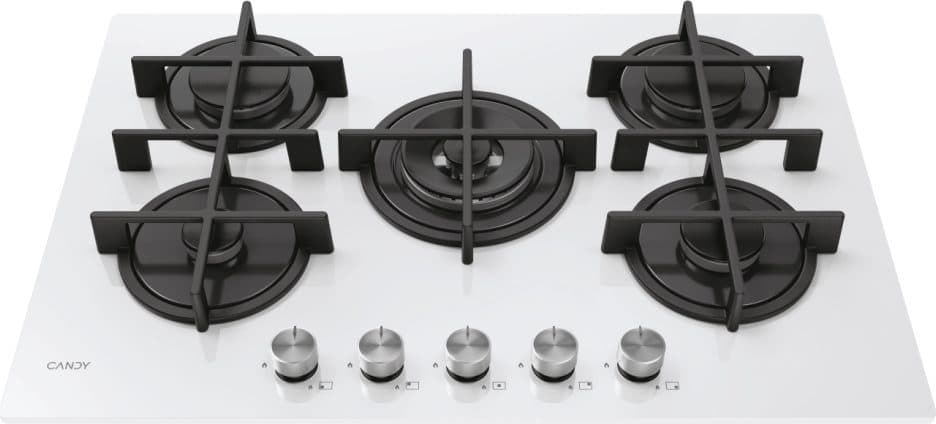 Piano Cottura CANDY a Gas 75 cm Colore Vetro/bianco CVG74WTW - 2
