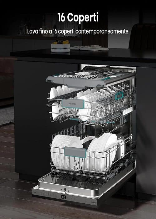 Lavastoviglie HISENSE da Incasso Classe A-10% 16 Coperti Inverter HV16A - 3