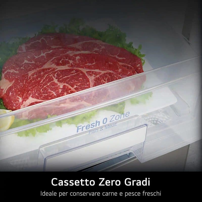 Frigorifero LG Doppia porta No Frost 509 lt Classe E Beige GTF744SEPED - 4