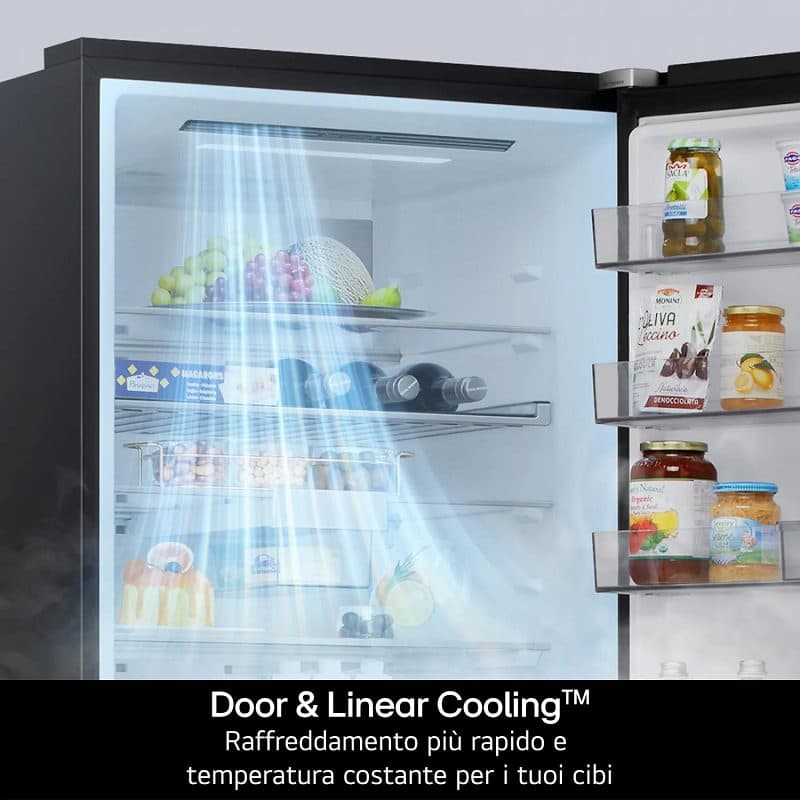 Frigorifero LG Combinato No Frost Classe C 375 Lt Inox GBBSJ2CCPY - 3