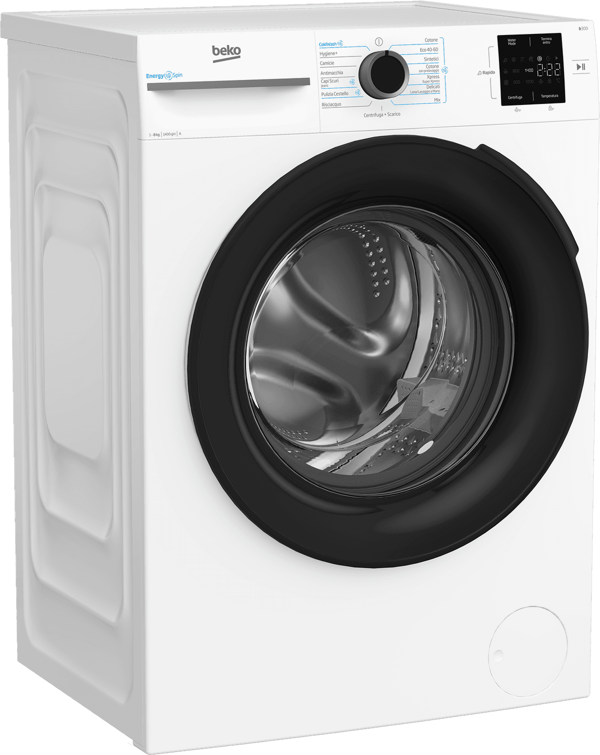 Lavatrice BEKO 8 Kg Classe A Centrifuga 1400 giri Inverter MWBM8147EB - 2