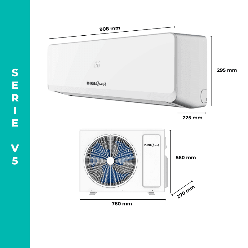 Climatizzatore DIGIQUEST Fisso 18000 BTU V5 A++/ A+ Inverter WI-FI CLIMA00064 - 2