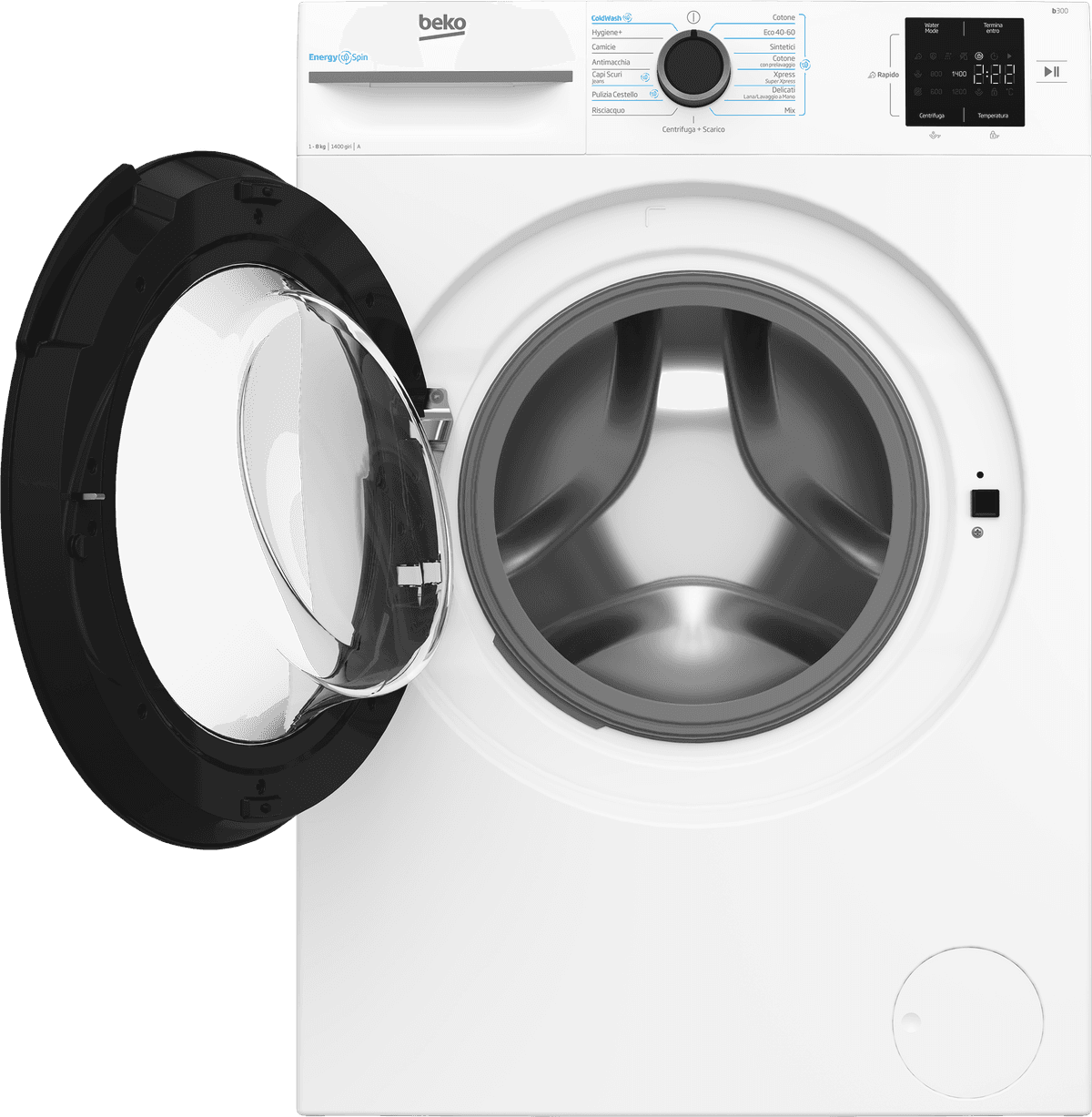 Lavatrice BEKO 8 Kg Classe A Centrifuga 1400 giri Inverter MWBM8147EB - 3