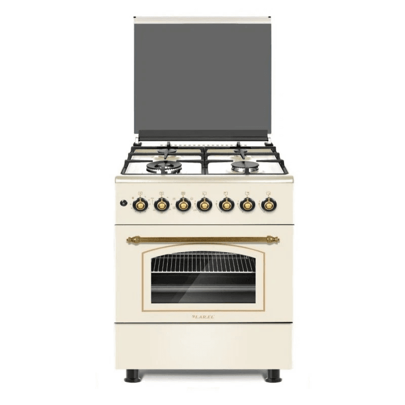 Cucina LAREL 4 Fuochi a Gas Forno Gas 60x60cm Beige L60RBG